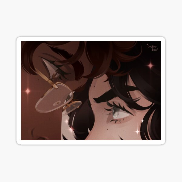 Item preview, In love with dark curls and watercolor eyes designed and sold by cuckooboo.