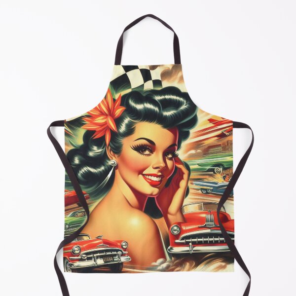 Item preview, Vintage Motorsports Pin-up designed and sold by PulpVintage.