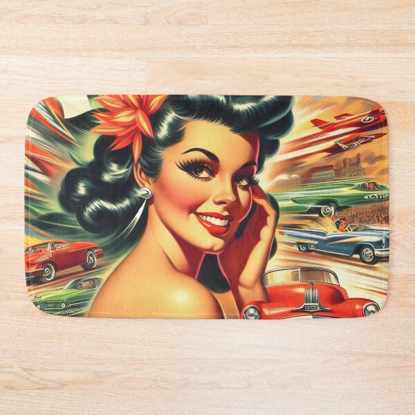 Item preview, Vintage Motorsports Pin-up designed and sold by PulpVintage.