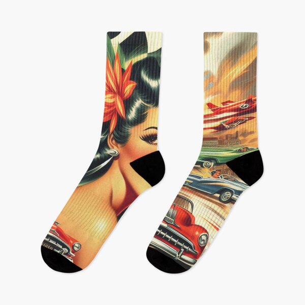 Item preview, Vintage Motorsports Pin-up designed and sold by PulpVintage.