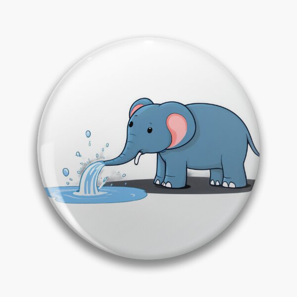 Item preview, Cute Chubby Elephant Drinking Water designed and sold by omerfdln34.