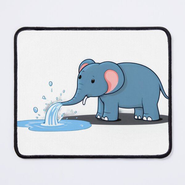 Item preview, Cute Chubby Elephant Drinking Water designed and sold by omerfdln34.