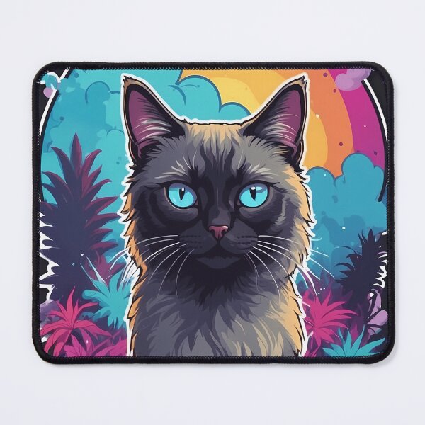 Item preview, black light poster style kitty kat designed and sold by wojysmokes.