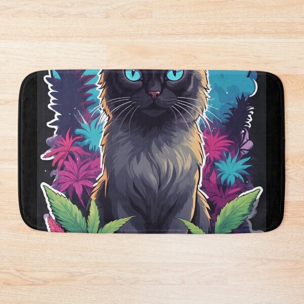 Item preview, black light poster style kitty kat designed and sold by wojysmokes.