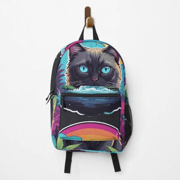 Item preview, black light poster style kitty kat designed and sold by wojysmokes.