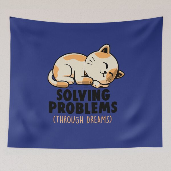 Item preview, Solving Problems Through Dreams - Funny Cute Lazy Sleeping Cat Gift designed and sold by koalateess.