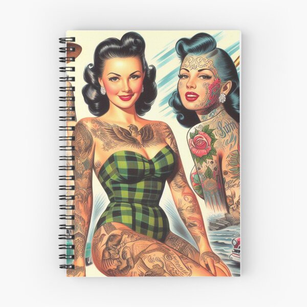 Item preview, Vintage Tattooed Pin-up designed and sold by PulpVintage.