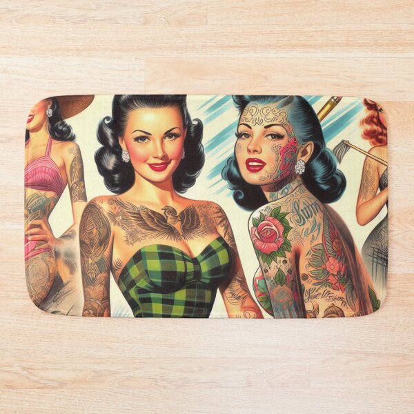 Item preview, Vintage Tattooed Pin-up designed and sold by PulpVintage.