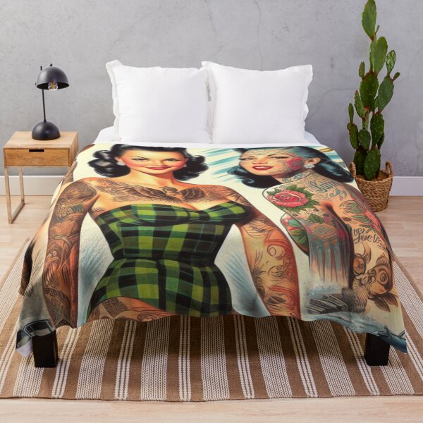 Item preview, Vintage Tattooed Pin-up designed and sold by PulpVintage.