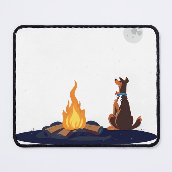 Item preview, Alone Dog Watching the Moon Next to Fire designed and sold by omerfdln34.