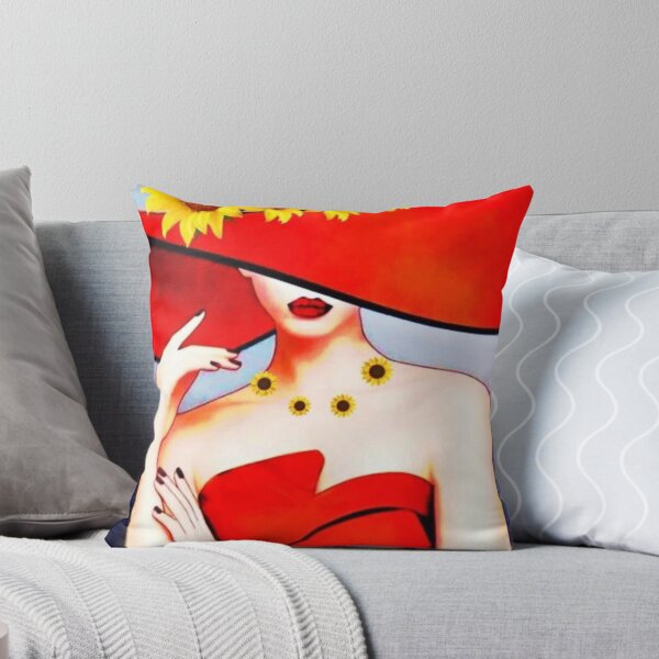 Item preview, The elegant lady and her sunflowers designed and sold by estiloaltapinta.