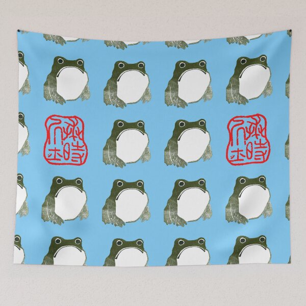 Item preview, Field of Japanese Frogs Toads 19th Century designed and sold by Pixelchicken.