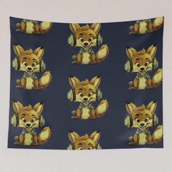 Item preview, Smiling Musical Fox designed and sold by kinpirks.