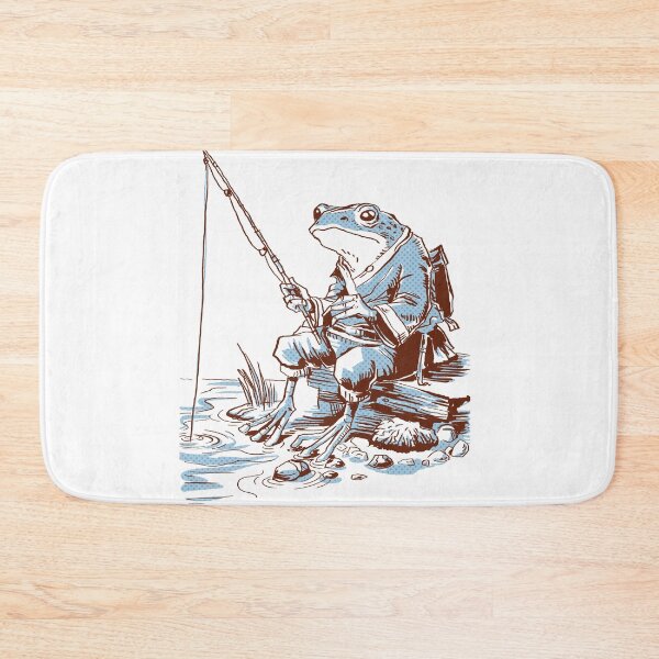 Item preview, Peaceful Pond and Playful Frog: A Vintage Manga Tale. Aesthetic Japanese Toad (version: blue). designed and sold by Kraftees.