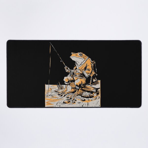 Item preview, Relájate con Grumpy Frog: un viaje de pesca manga vintage. Arte japonés. Sapo (versión: oscuro). designed and sold by Kraftees.