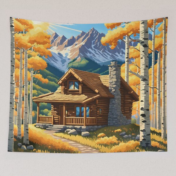 Item preview, Birch Tree Cabin designed and sold by VeiledVision.