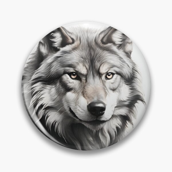 Item preview, Black and white Wolf pencil drawing  designed and sold by Pencil-Art.