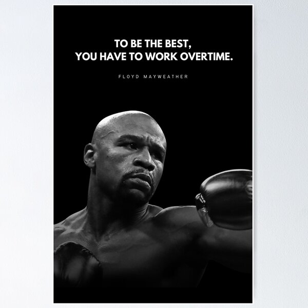 Item preview, Floyd Mayweather Motivational Quote Portrait designed and sold by SuccessInsanity.