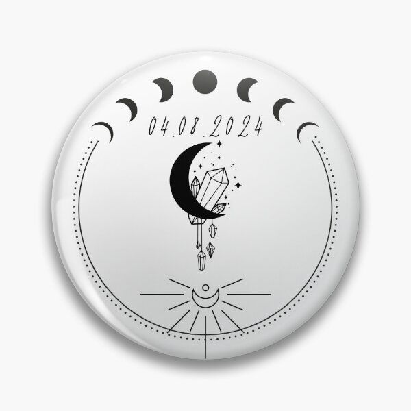 Item preview, April 8th solar eclipse sun and moon piece with date designed and sold by luckyredskittle.