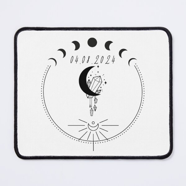 Item preview, April 8th solar eclipse sun and moon piece with date designed and sold by luckyredskittle.