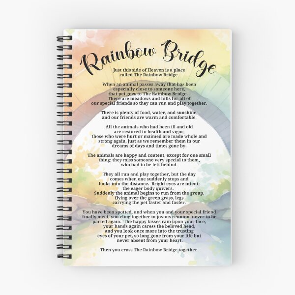 Item preview, Rainbow Bridge Poem Pet Loss Watercolor Rainbow designed and sold by Tammy Marie Russell.