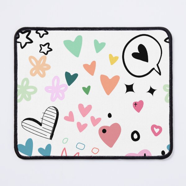 Item preview, Doodle art in aesthetic colourful hearts, crown,stars and flowers. designed and sold by Chicas-wonder.