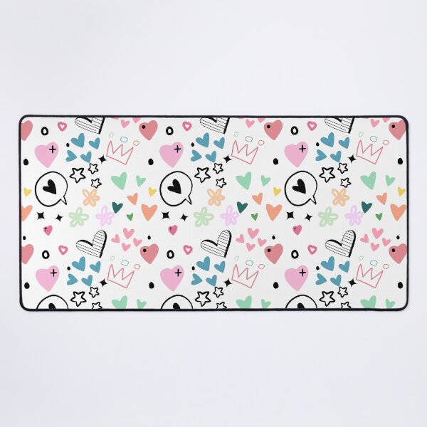 Item preview, Doodle art in aesthetic colourful hearts, crown,stars and flowers. designed and sold by Chicas-wonder.