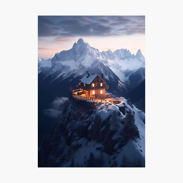 Item preview, Snow mountain cabin designed and sold by gmerkys.