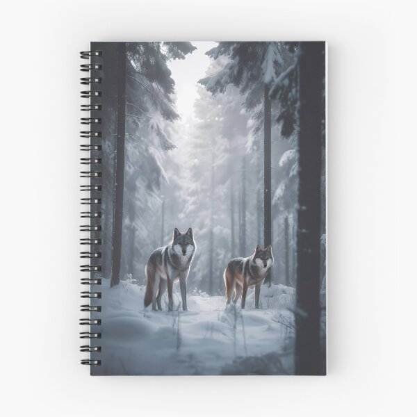 Item preview, Wolves in snowy forest designed and sold by gmerkys.