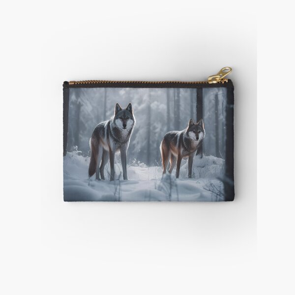 Item preview, Wolves in snowy forest designed and sold by gmerkys.