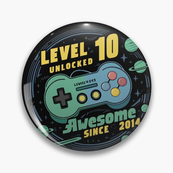 Item preview, level 10 unlocked awesome since 2014 designed and sold by first-shirt ⭐ ⭐ ⭐ ⭐ ⭐.