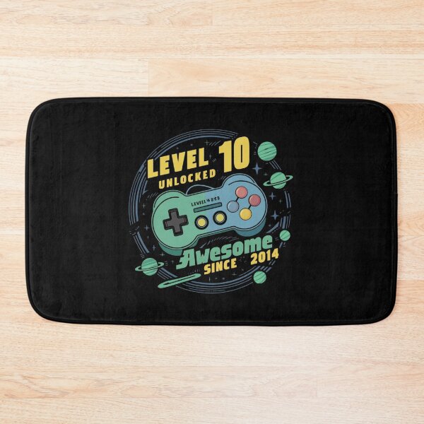 Item preview, level 10 unlocked awesome since 2014 designed and sold by first-shirt ⭐ ⭐ ⭐ ⭐ ⭐.