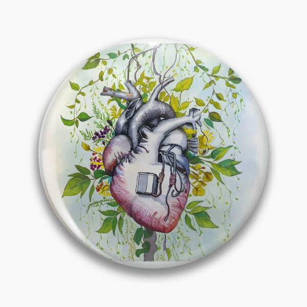 Item preview, Botanical Beat: Watercolor Heart with Life-saving Touch designed and sold by EmeraldeaArt.
