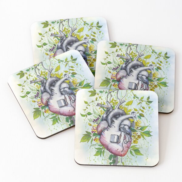 Item preview, Botanical Beat: Watercolor Heart with Life-saving Touch designed and sold by EmeraldeaArt.