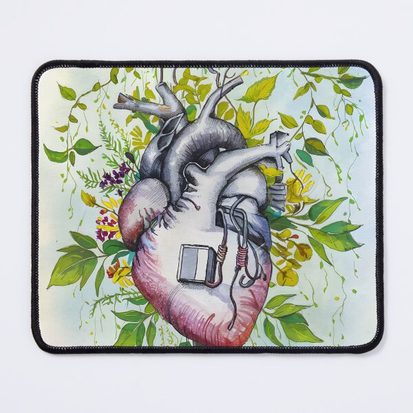 Item preview, Botanical Beat: Watercolor Heart with Life-saving Touch designed and sold by EmeraldeaArt.