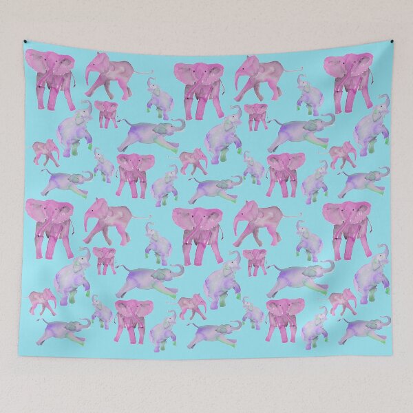 Item preview, Pink and Lavender Elephants designed and sold by elee.