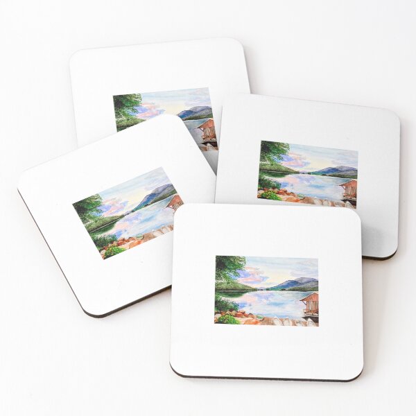 Item preview, Upstate New York Summer Lake in Watercolor designed and sold by sheag6.