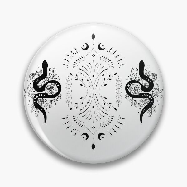 Item preview, Beautiful Space Serpent with Roses in a Symetrical Design  designed and sold by luckyredskittle.