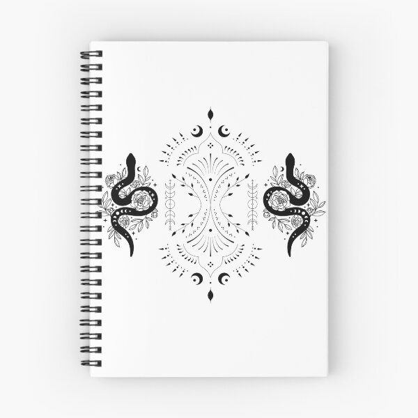 Item preview, Beautiful Space Serpent with Roses in a Symetrical Design  designed and sold by luckyredskittle.