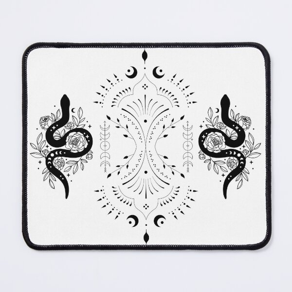 Item preview, Beautiful Space Serpent with Roses in a Symetrical Design designed and sold by luckyredskittle.