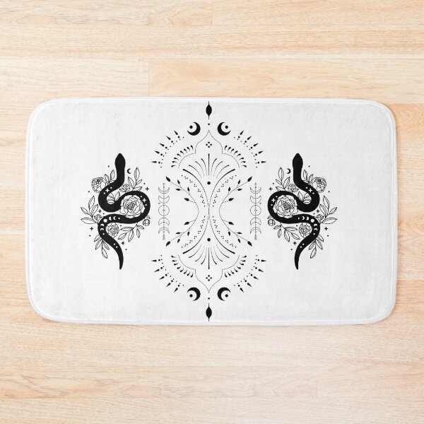 Item preview, Beautiful Space Serpent with Roses in a Symetrical Design  designed and sold by luckyredskittle.