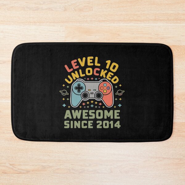 Item preview, level 10 unlocked awesome since 2014 designed and sold by first-shirt ⭐ ⭐ ⭐ ⭐ ⭐.