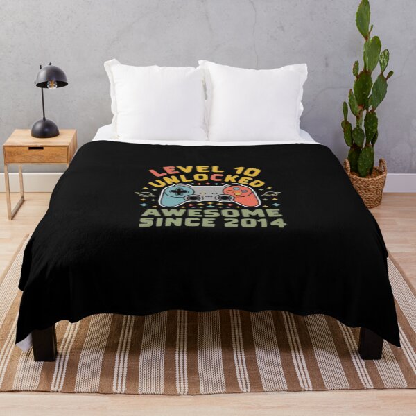 Item preview, level 10 unlocked awesome since 2014 designed and sold by first-shirt ⭐ ⭐ ⭐ ⭐ ⭐.