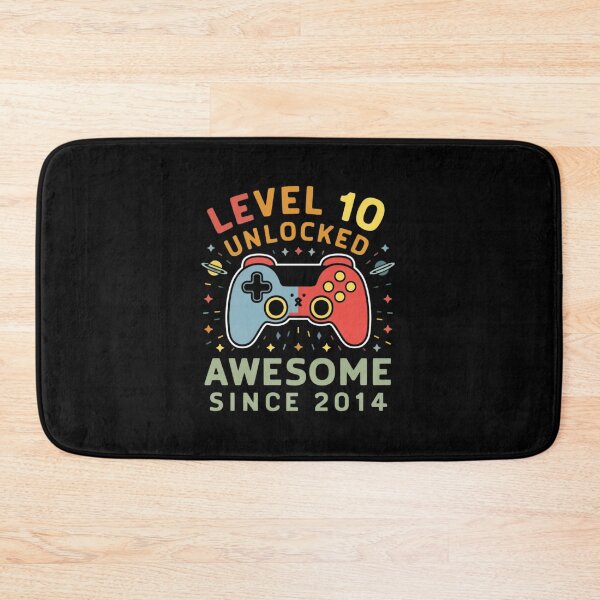 Item preview, level 10 unlocked awesome since 2014 designed and sold by first-shirt ⭐ ⭐ ⭐ ⭐ ⭐.