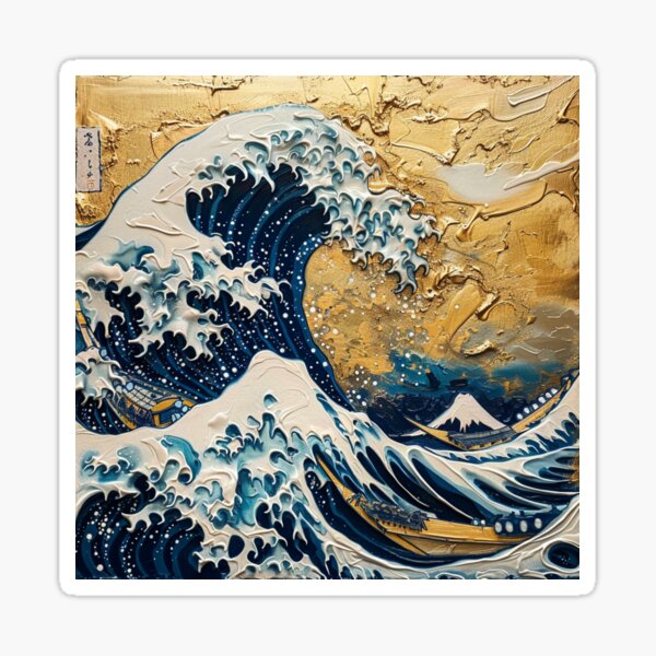 Vista previa del artículo con la obra «Gran ola, japonesa.», diseñado y vendido por molly-josh-art.