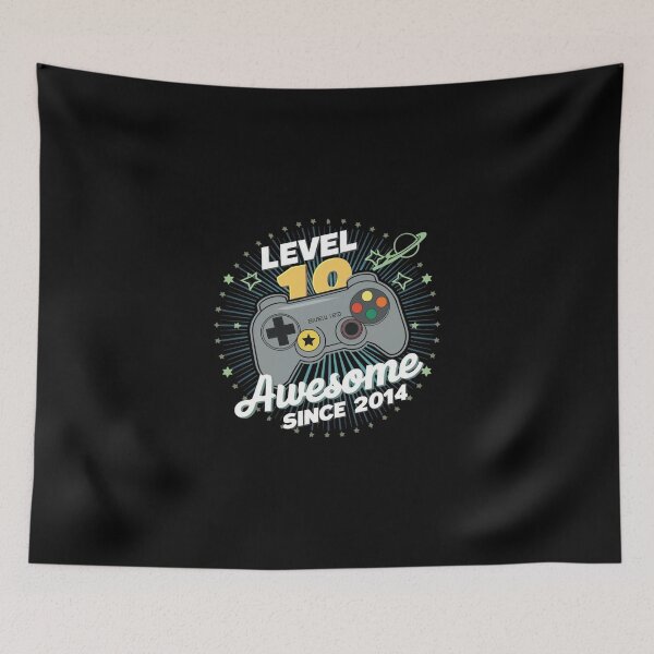 Item preview, level 10 unlocked awesome since 2014 designed and sold by first-shirt ⭐ ⭐ ⭐ ⭐ ⭐.