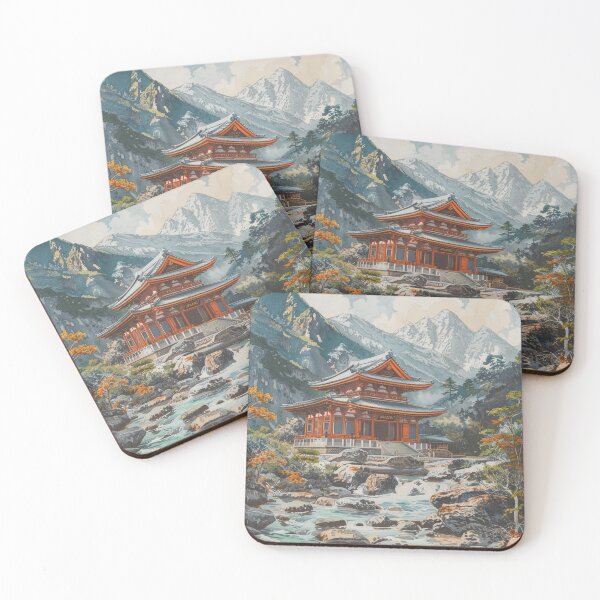 Item preview, Japanese temple designed and sold by molly-josh-art.
