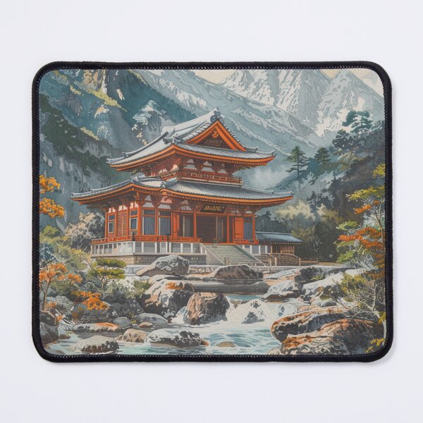Item preview, Japanese temple designed and sold by molly-josh-art.
