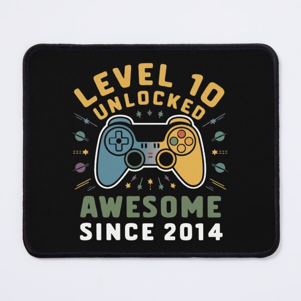 Item preview,  level 10 unlocked awesome since 2014 designed and sold by first-shirt ⭐ ⭐ ⭐ ⭐ ⭐.
