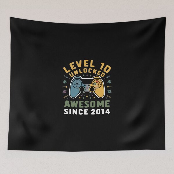 Item preview,  level 10 unlocked awesome since 2014 designed and sold by first-shirt ⭐ ⭐ ⭐ ⭐ ⭐.